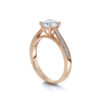 product image of diamond pave cathedral engagement ring from sasha primak in rose gold