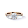 product image of diamond pave cathedral engagement ring from sasha primak in rose gold