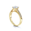 product image of diamond pave cathedral engagement ring from sasha primak in yellow gold