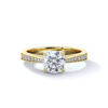 product image of diamond pave cathedral engagement ring from sasha primak in yellow gold