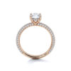 product image of diamond rolled pave engagement ring from sasha primak in rose gold