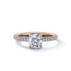 product image of diamond rolled pave engagement ring from sasha primak in rose gold