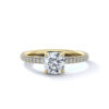 product image of diamond rolled pave engagement ring from sasha primak in yellow gold
