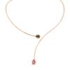 image of 18k rose gold by pass necklace from Garavelli